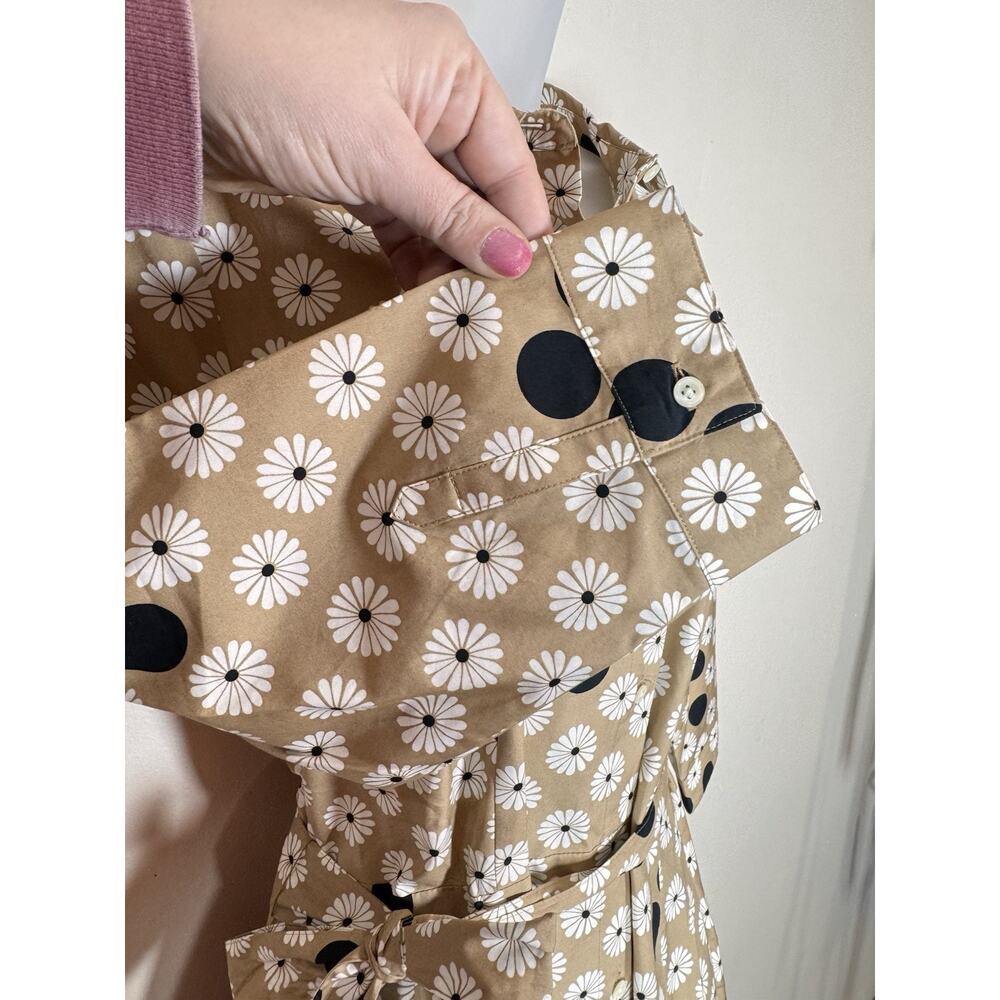 NWOT TALBOTS FLORAL DOT POPLIN SHIRTDRESS Size 12 P Coastal Preppy - Picture 7 of 13